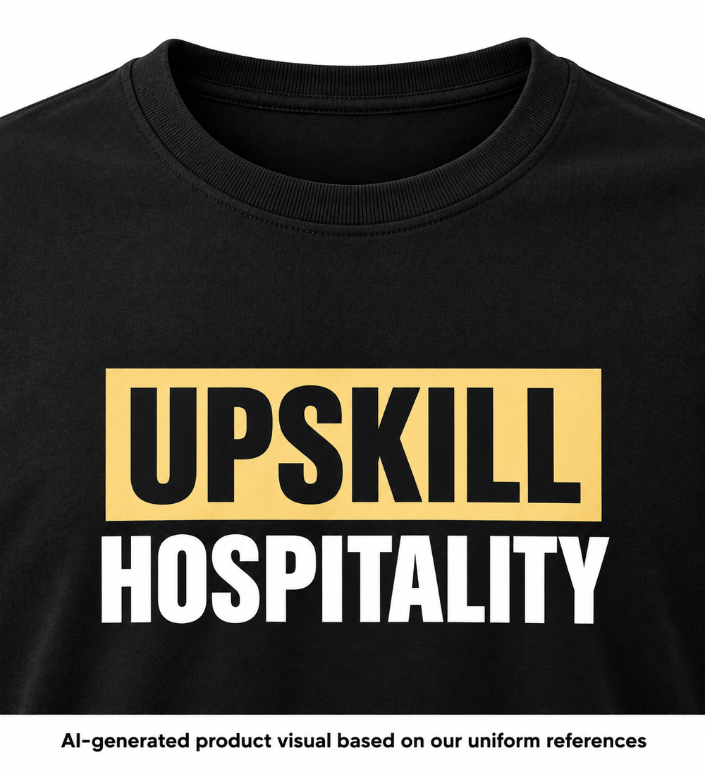 AI-generated product visual based on our uniform references — tshirt-detail