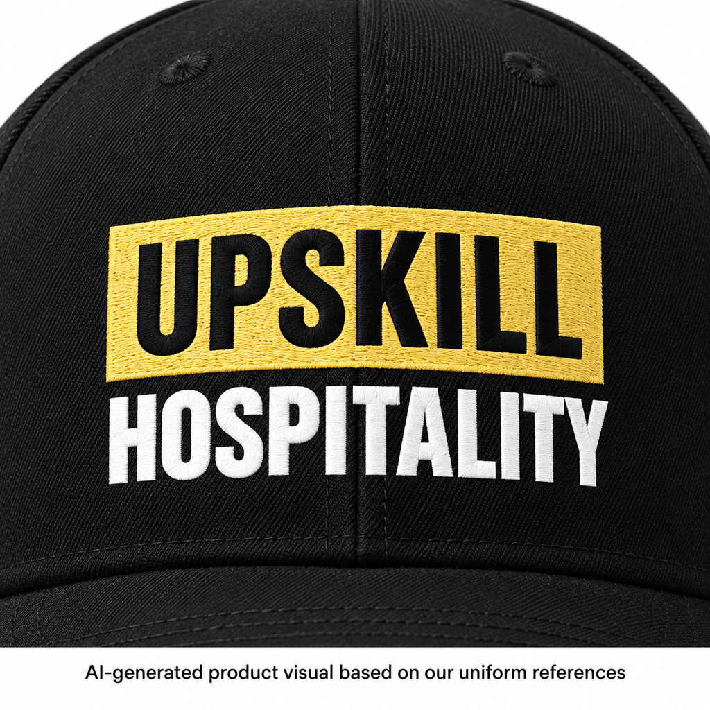AI-generated product visual based on our uniform references — cap-detail