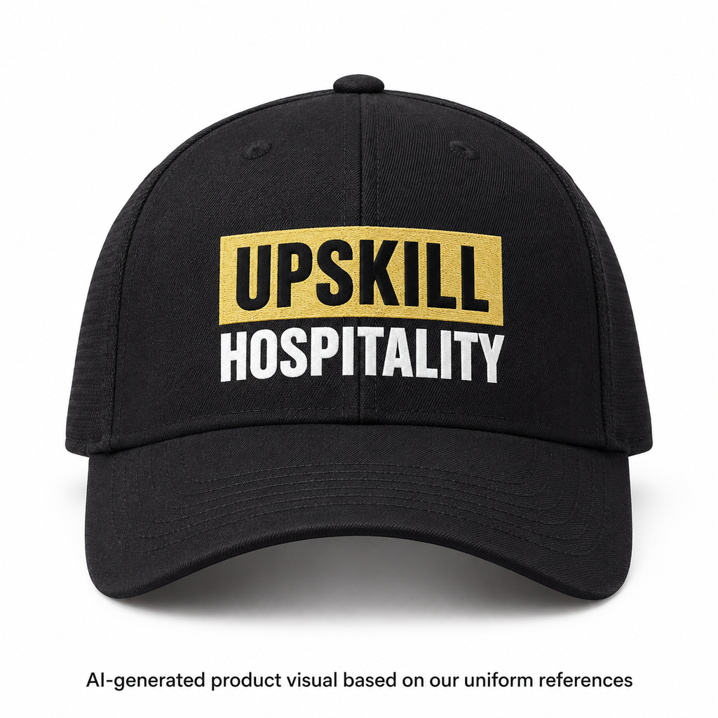 AI-generated product visual based on our uniform references — cap-front
