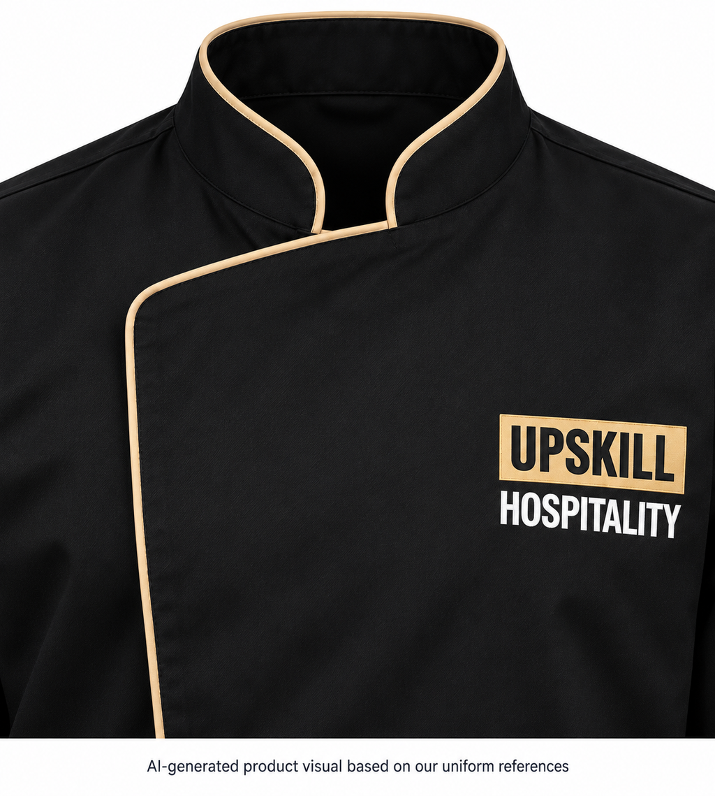 AI-generated product visual based on our uniform references — jacket-detail