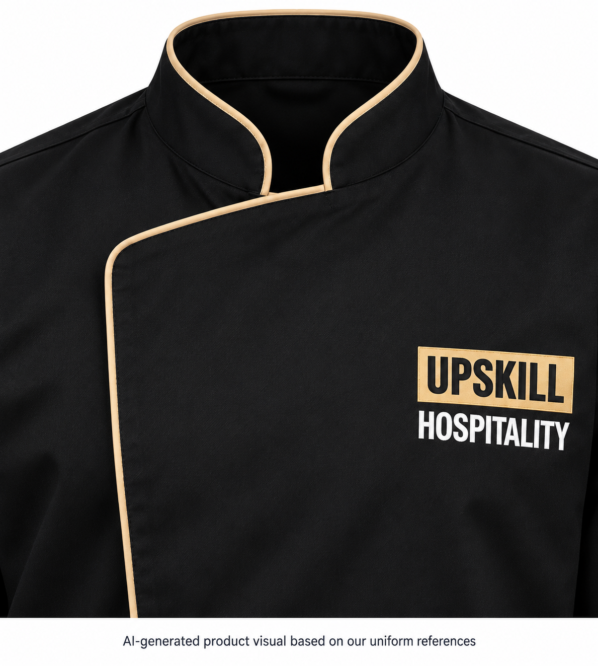 AI-generated product visual based on our uniform references — jacket-detail