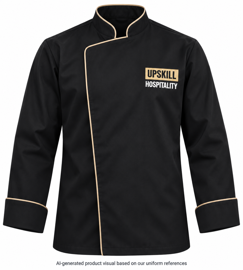 AI-generated product visual based on our uniform references — jacket-front