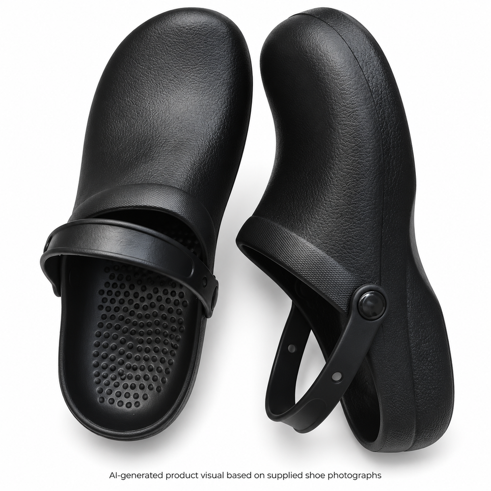 AI-generated product visual based on supplied shoe photographs