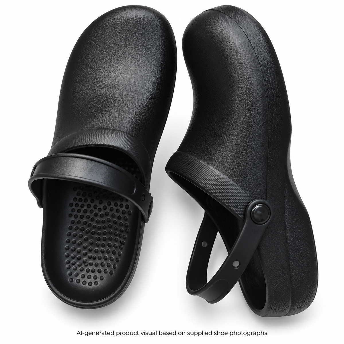 AI-generated product visual based on supplied shoe photographs