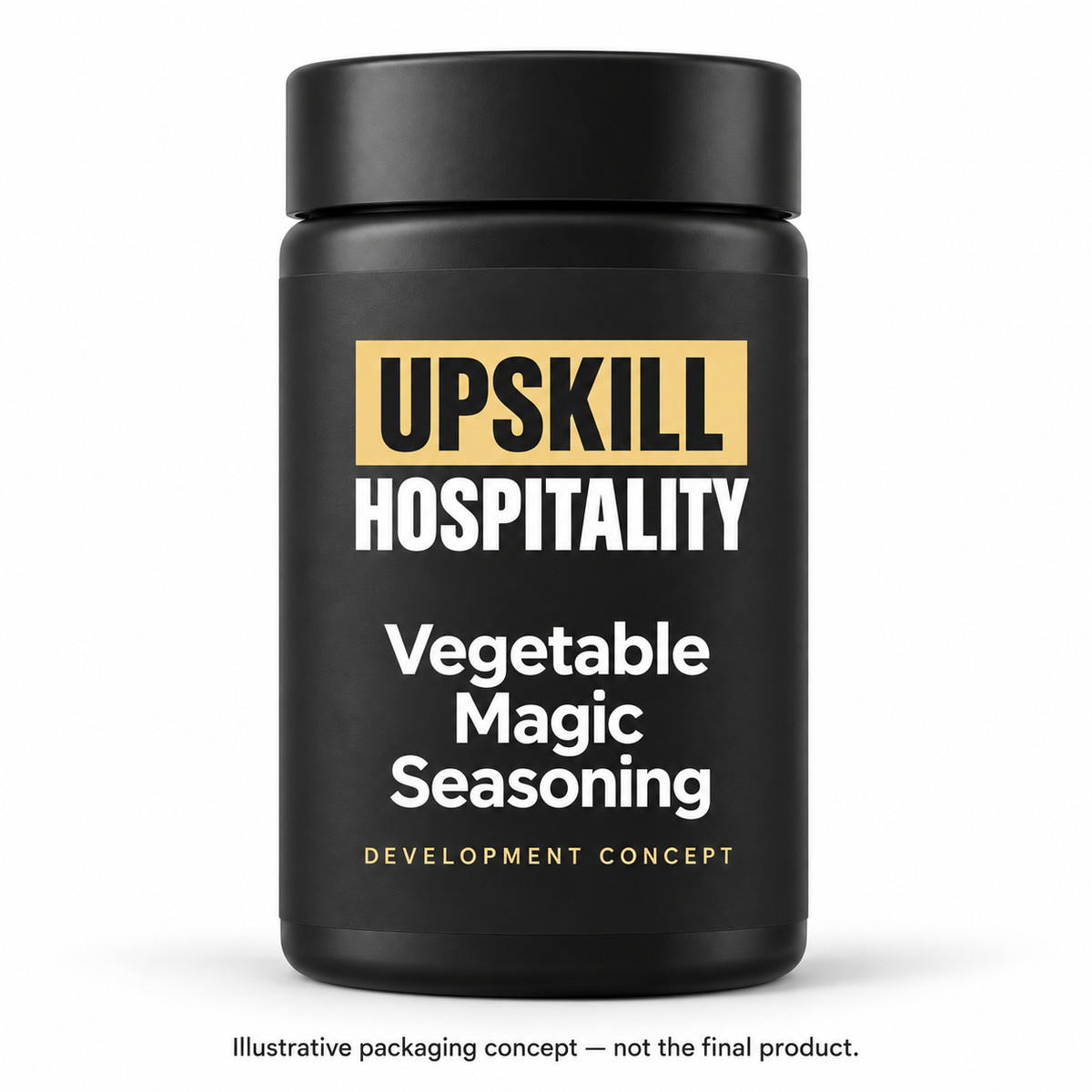 Upskill Vegetable Magic Seasoning. Illustrative packaging concept — not the final product.
